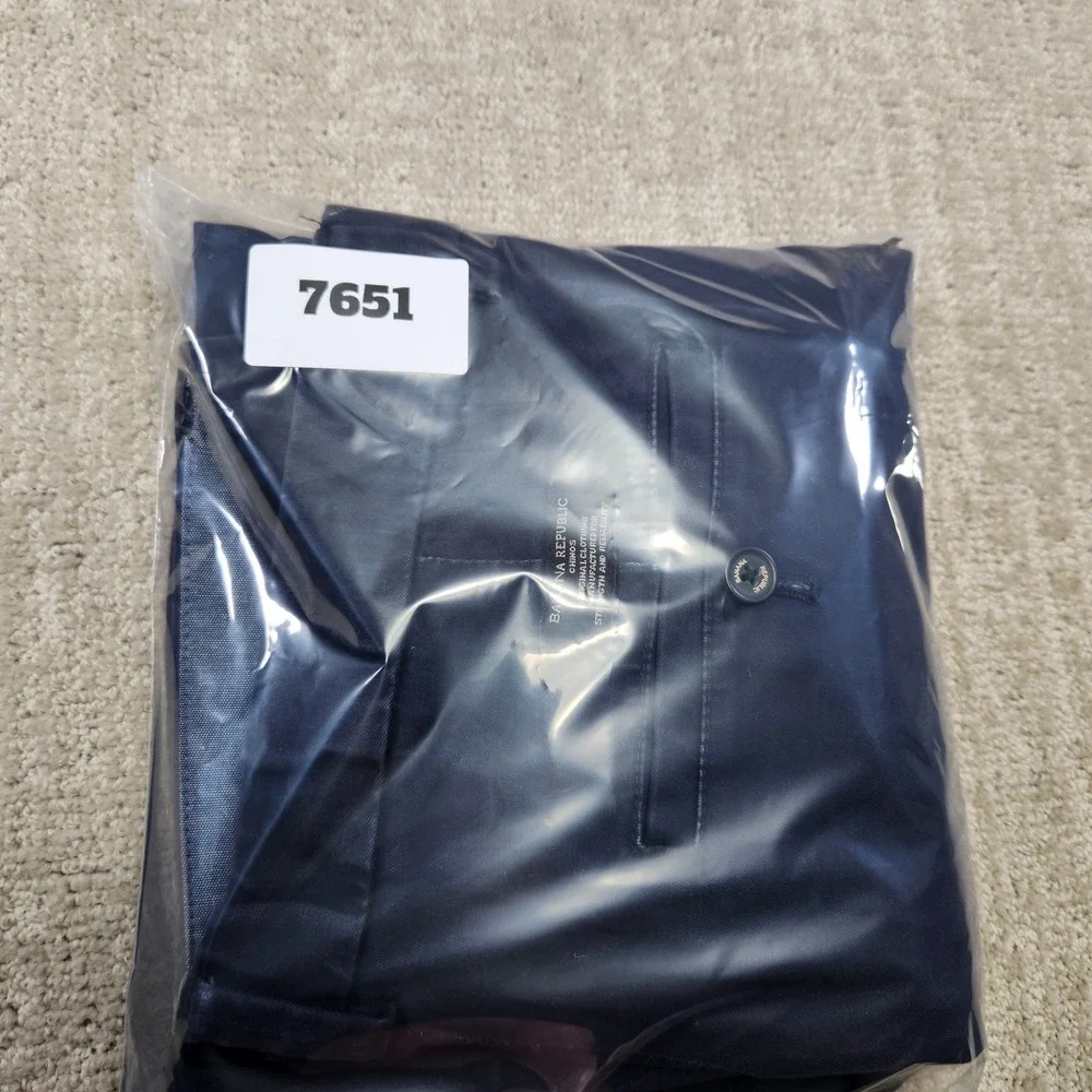 Banana Republic Pants Men 34x32 Aiden Chino Straight Leg Fit Cotton‎ Navy Blue